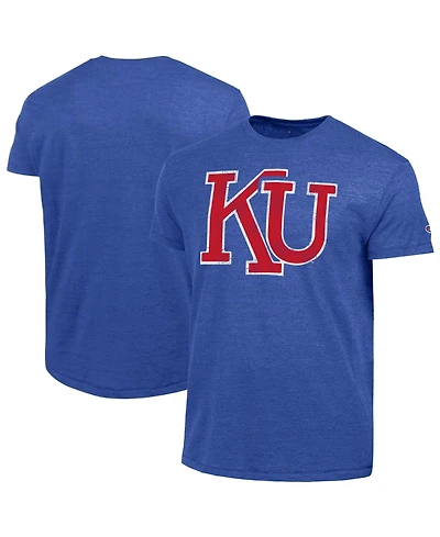 Champion Men's Royal Kansas Jayhawks Triumph Tri-Blend T-Shirt