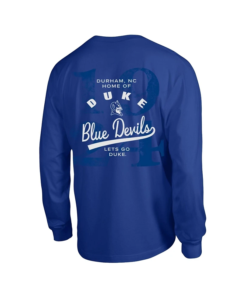 Champion Men's Royal Duke Blue Devils Laminated All-Star Long Sleeve T-Shirt