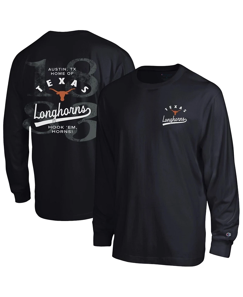 Champion Men's Black Texas Longhorns Laminated All-Star Long Sleeve T-Shirt