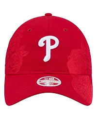 New Era Women's Red Philadelphia Phillies Roses 9TWENTY Adjustable Hat