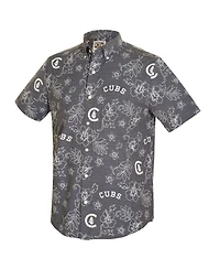Reyn Spooner Men's Navy Chicago Cubs Cooperstown Kekai Performance Button-Down Tri-Blend T-shirt