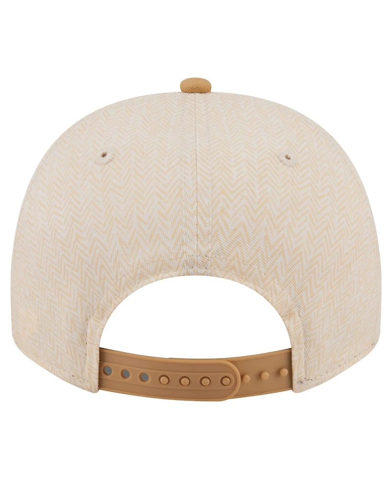 New Era Men's Cream Boston Red Sox Herringbone 9FIFTY A-Frame Snapback Hat