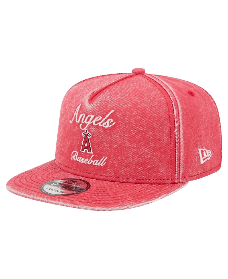 New Era Men's Red Los Angeles Angels City Slogan A-Frame 9FIFTY Snapback Hat