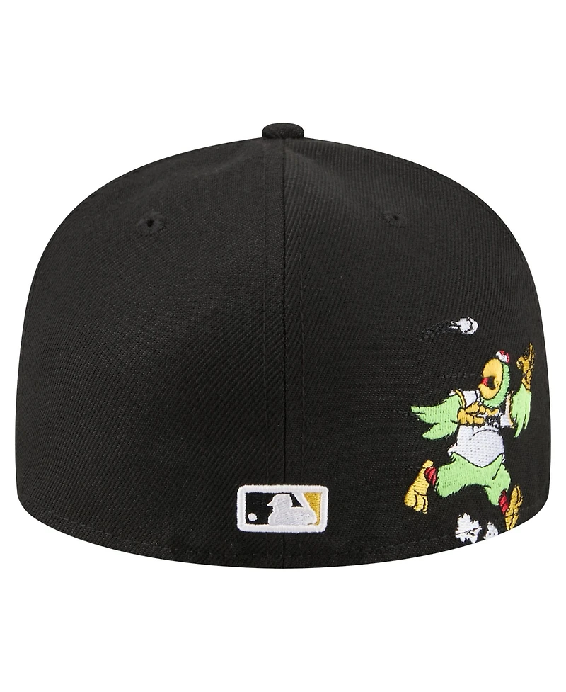 New Era Men's Black Pittsburgh Pirates Run Mascot 59FIFTY Fitted Hat