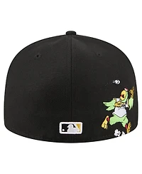 New Era Men's Black Pittsburgh Pirates Run Mascot 59FIFTY Fitted Hat