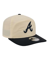 New Era Men's Cream, Navy Atlanta Braves Everyday 19TWENTY Adjustable Hat