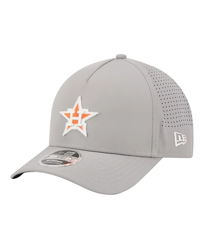 New Era Men's Gray Houston Astros Micro Logo 9FORTY M-Crown A-Frame Adjustable Hat