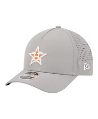 New Era Men's Gray Houston Astros Micro Logo 9FORTY M-Crown A-Frame Adjustable Hat