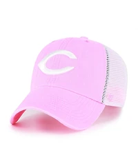 '47 Brand Women's Pink Cincinnati Reds Summer Fun Trucker Clean Up Adjustable Hat