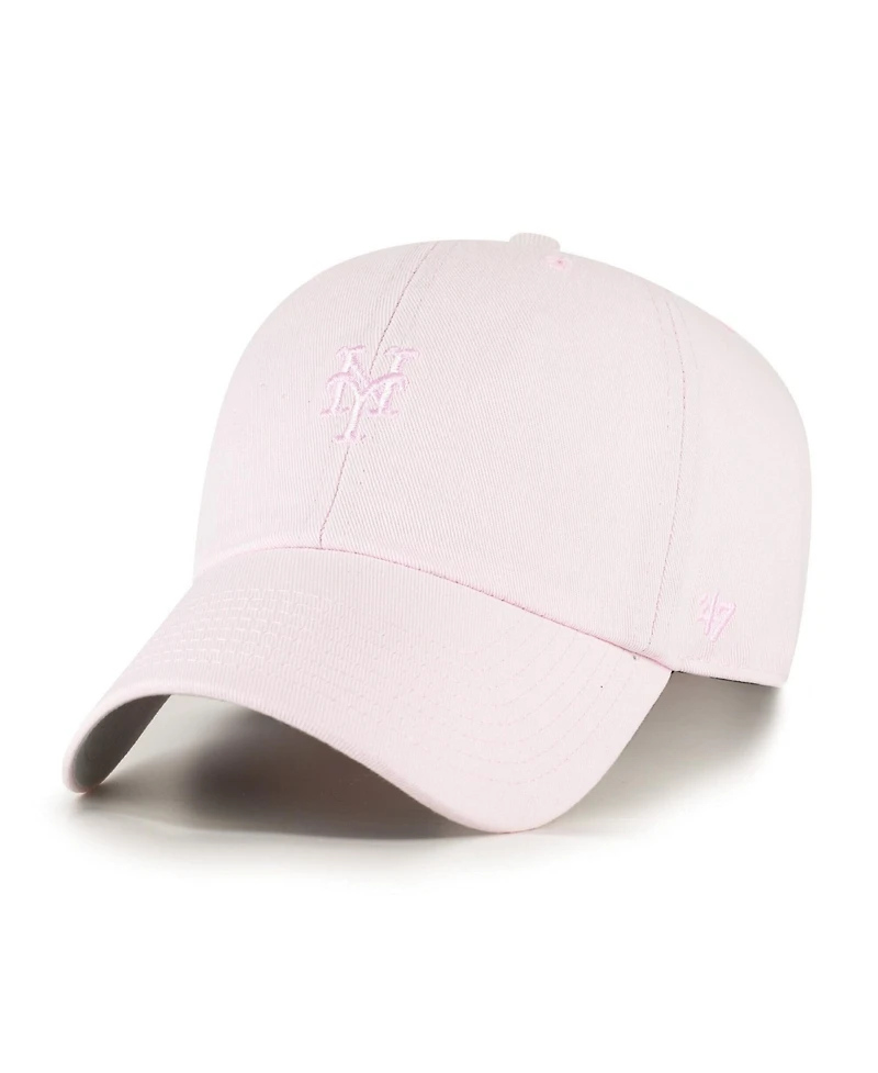 '47 Brand Men's and Women's Light Pink New York Mets Pastel Clean Up Adjustable Hat