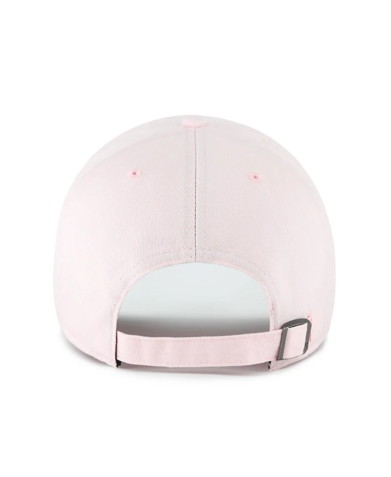 '47 Brand Men's and Women's Light Pink Atlanta Braves Pastel Clean Up Adjustable Hat