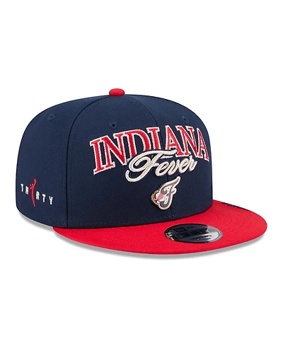 New Era Men's and Women's Navy, Red Indiana Fever Wnba Tip-Off 2026 Metal Badge A-Frame 9FIFTY Snapback Hat