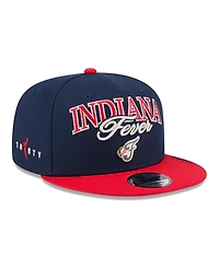 New Era Men's and Women's Navy, Red Indiana Fever Wnba Tip-Off 2026 Metal Badge A-Frame 9FIFTY Snapback Hat