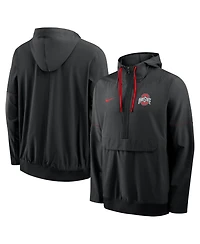 Nike Men's Scarlet Ohio State Buckeyes 2026 Sideline Anorak Half-Zip Hoodie Sweatshirt