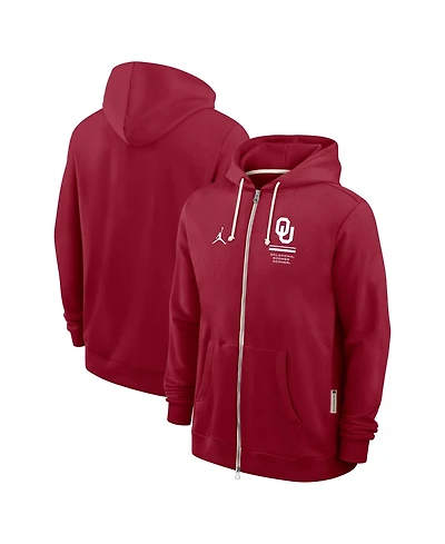Jordan Men's Crimson Oklahoma Sooners 2026 Sideline Standard Issue Dri-fit Full-Zip Hoodie