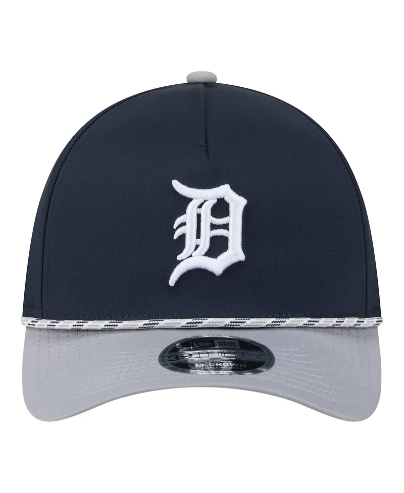 New Era Men's Navy, Gray Detroit Tigers Rope M-Crown A-Frame 39THIRTY Flex Hat