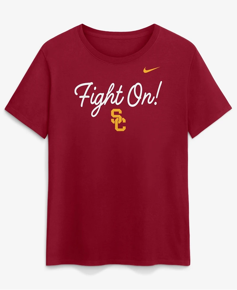 Nike Women's Cardinal Usc Trojans Script Mantra Logo T-Shirt