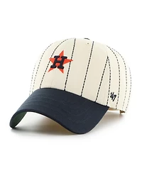 47 Brand Men's 'x Rawlings Natural, Navy Houston Astros Pinstripe Clean Up Adjustable Hat