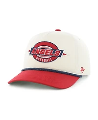 '47 Brand Men's Natural, Red Los Angeles Angels Frame Out Hitch Adjustable Hat