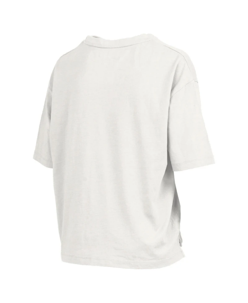 Pressbox Women's White Kansas Jayhawks Harmony Oversized Slub T-Shirt