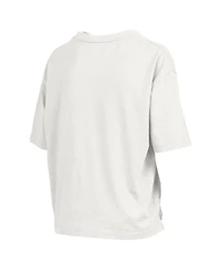 Pressbox Women's White Kansas Jayhawks Harmony Oversized Slub T-Shirt