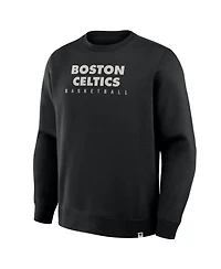 Fanatics Men's Black Boston Celtics Crossover Collection Defensive Rotation Drill Premium Pullover Sweatshirt
