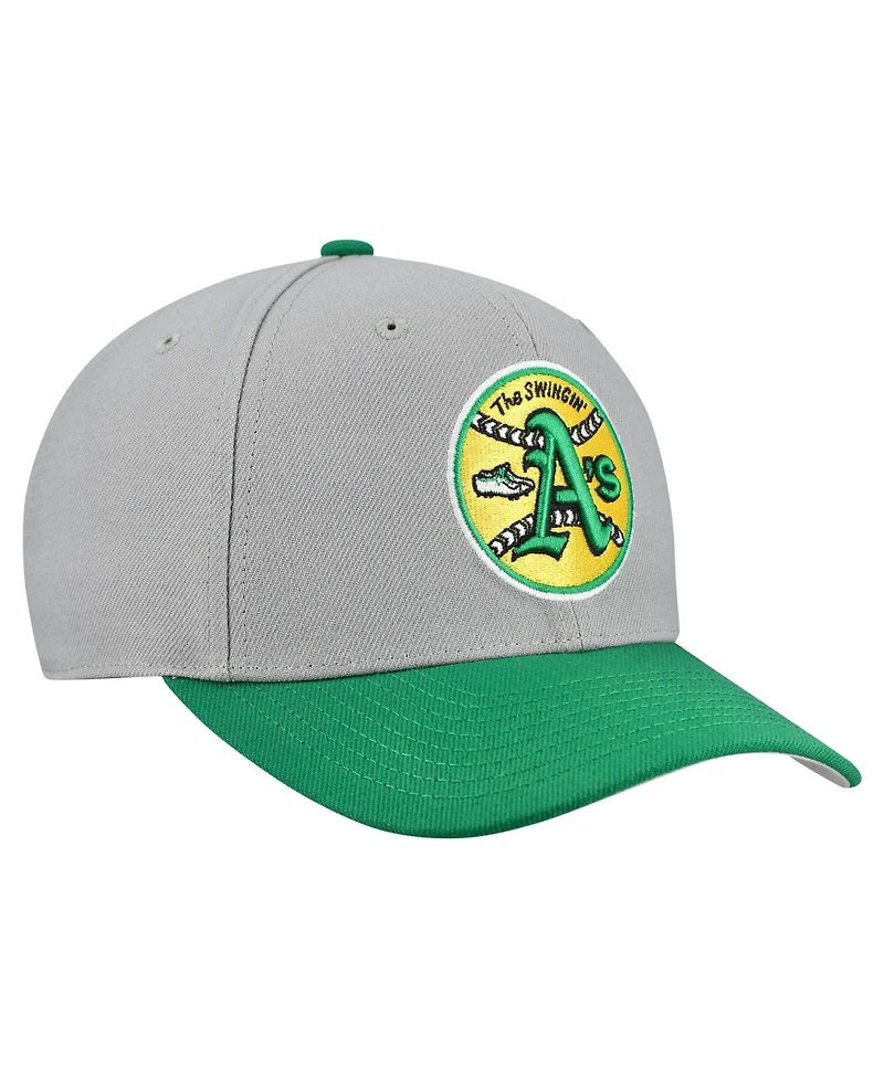 Mitchell & Ness Men's and Women's Mitchell & Ness Gray Oakland Athletics Basic Coop Pro Adjustable Hat