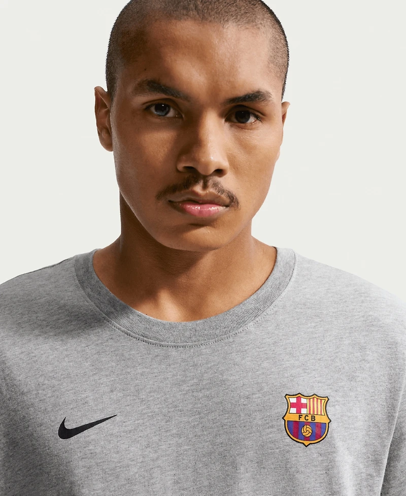 Nike Men's Gray Barcelona Crest Essential T-Shirt