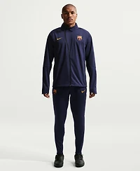Nike Men's Blue Barcelona Strike Shield Full-Zip Hooded Rain Jacket