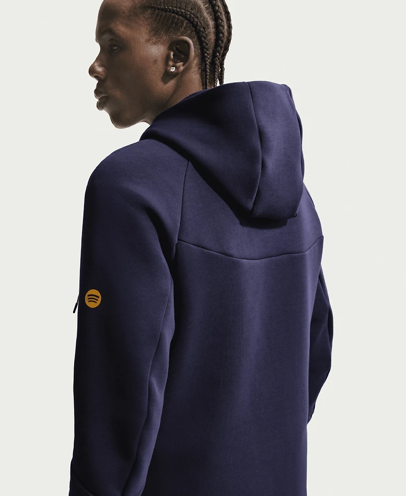 Nike Men's Navy Barcelona Tech Fleece Windrunner Raglan Full-Zip Hoodie