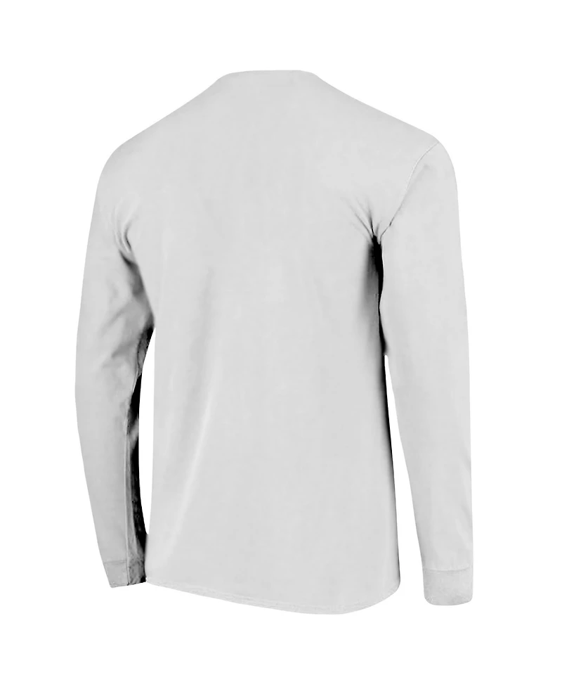 Image One Men's White Indiana Hoosiers Tall Type Flag Long Sleeve T-Shirt