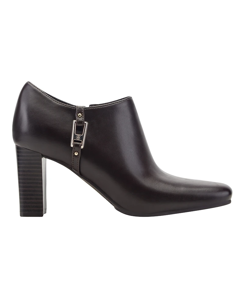 Bandolino Women's Urbiny Stacked Heel Square Toe Booties