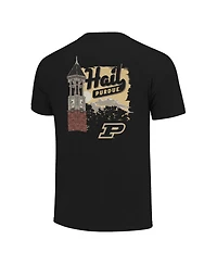 Image One Men's and Women's Black Purdue Boilermakers Hyper Local Clock Tower T-Shirt