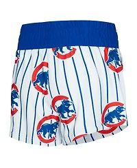 Concepts Sport Women's Concepts White Chicago Cubs Pinstripe Record Tank Short Set
