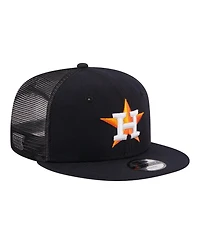 New Era Big Boys and Girls Navy Houston Astros 9FIFTY Trucker Snapback Hat