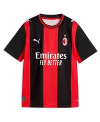 Puma Big Boys and Girls Luka Modric Black, Red Ac Milan 2026, 27 Home Replica Jersey