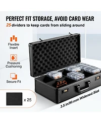Vevor 162 Psa Graded Card Storage Box 5 Slots Sports Card Holder Case Coded Lock