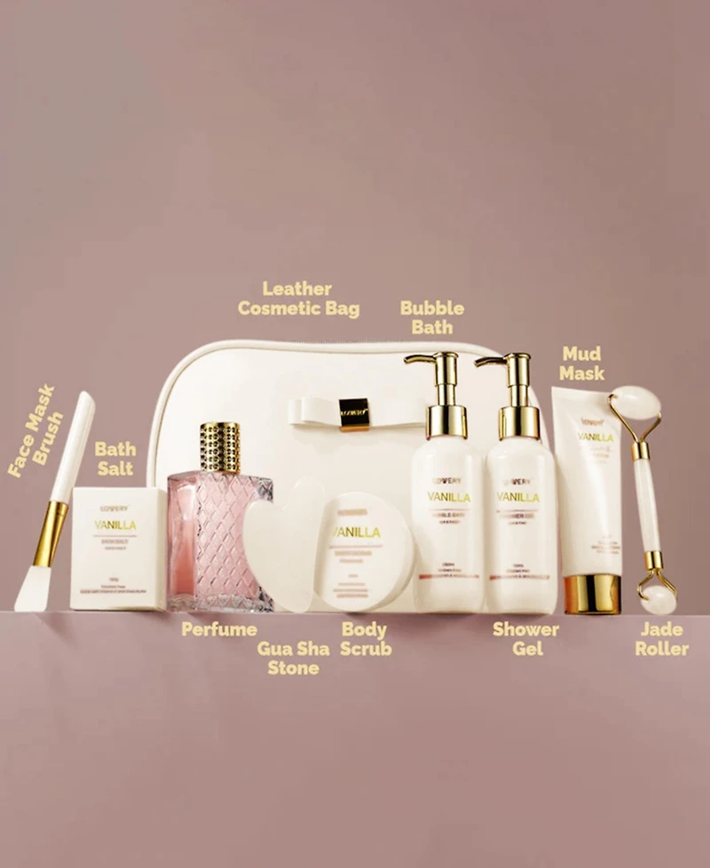 Lovery 10-Pc. Luxury Vanilla Bath and Body Care Spa Gift Set