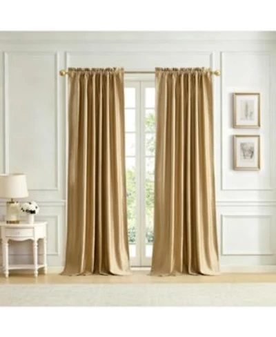 Lenox Imperial Faux Silk Blackout Back Tab Rod Pocket Window Curtain