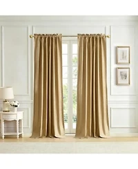 Lenox Imperial Faux Silk Blackout Back Tab Rod Pocket Window Curtain