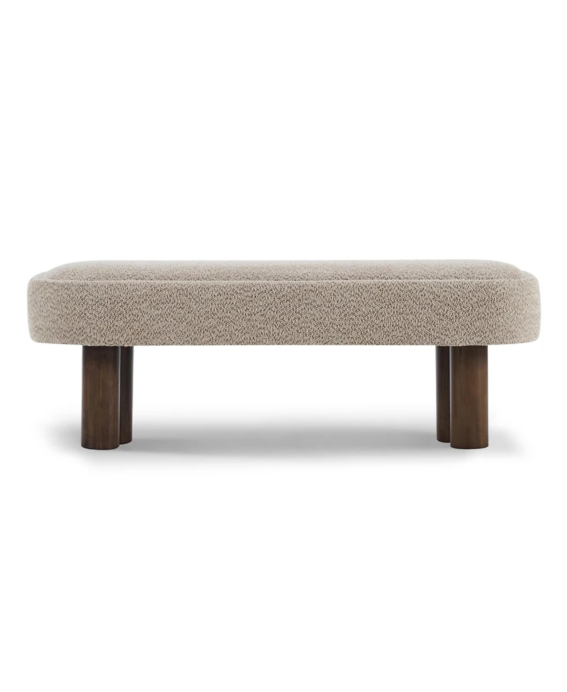 sumyeg Boucle Dining Bench with Upholstered Seat for Kitchen Dining Room or Living Space,250lbs Capacity