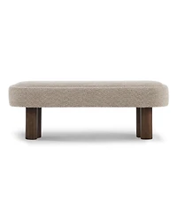 sumyeg Boucle Dining Bench with Upholstered Seat for Kitchen Dining Room or Living Space,250lbs Capacity