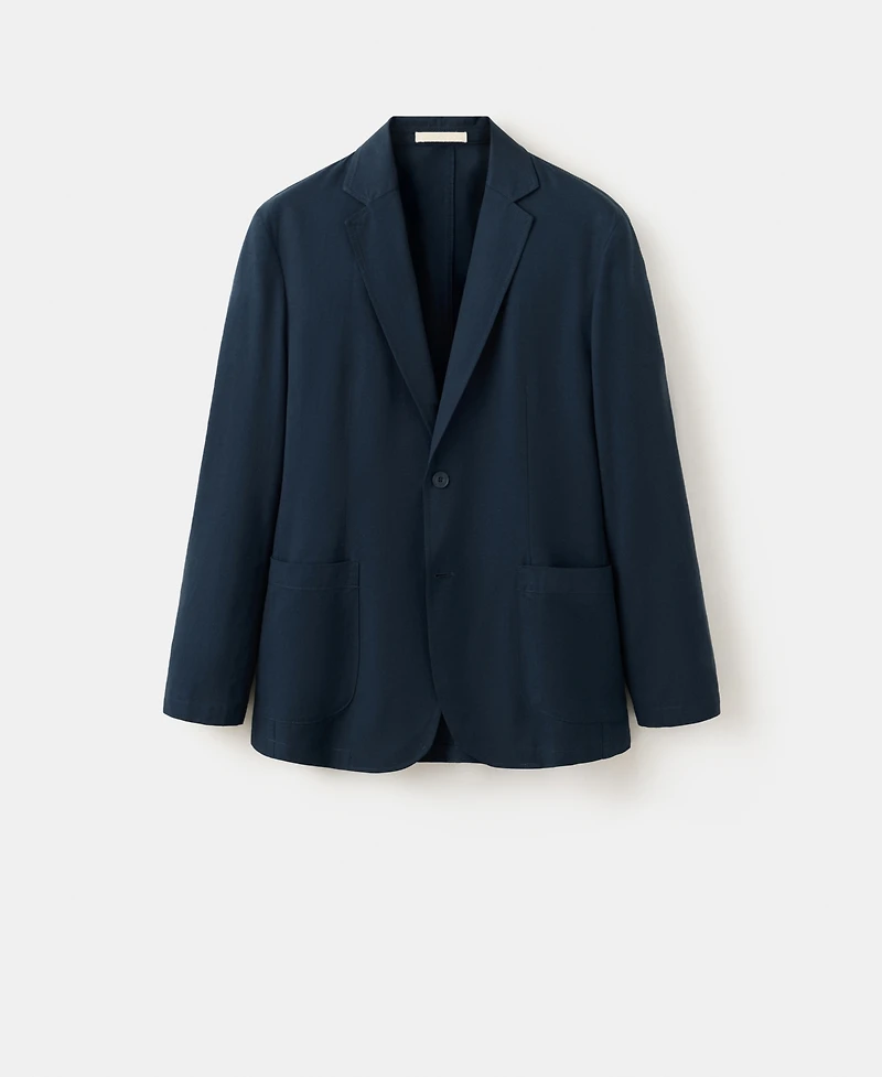 Mango Men's Slim-Fit Linen-Lyocell Blend Suit Blazer