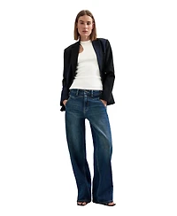 Desigual Women's High-Rise Wide-Leg Jeans