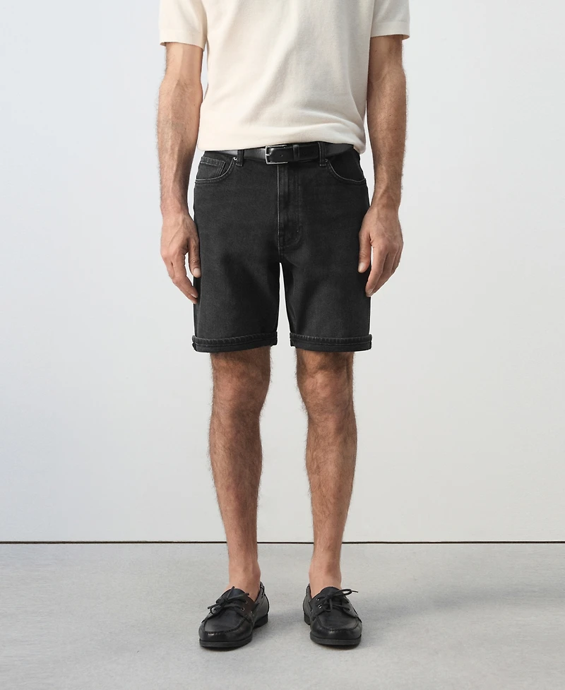 Mango Men's Slim-Fit Cuffed 9.45" Bermuda Shorts