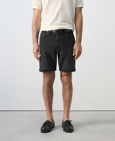 Mango Men's Slim-Fit Cuffed 9.45" Bermuda Shorts
