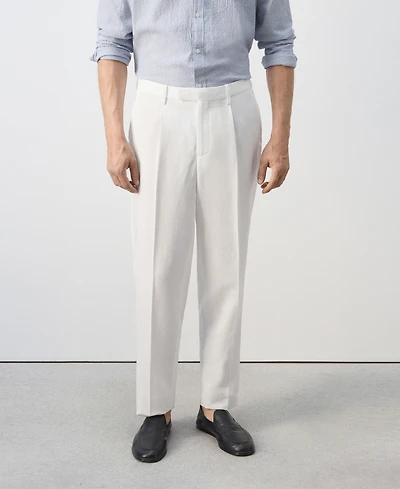 Mango Men's Slim-Fit Lyocell-Linen-Blend Suit Pants