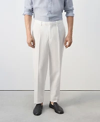 Mango Men's Slim-Fit Lyocell-Linen-Blend Suit Pants
