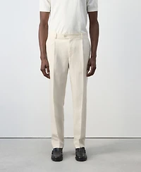 Mango Men's Regular-Fit Lyocell-Linen-Blend Pants