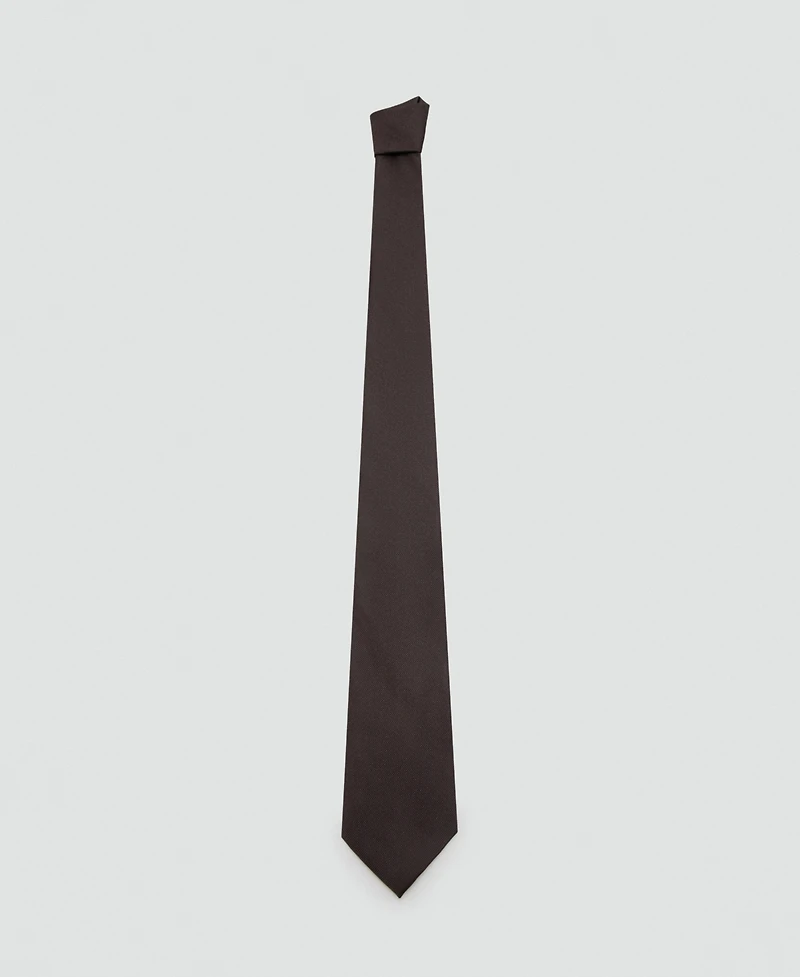 Mango Men's Plain Silk Tie